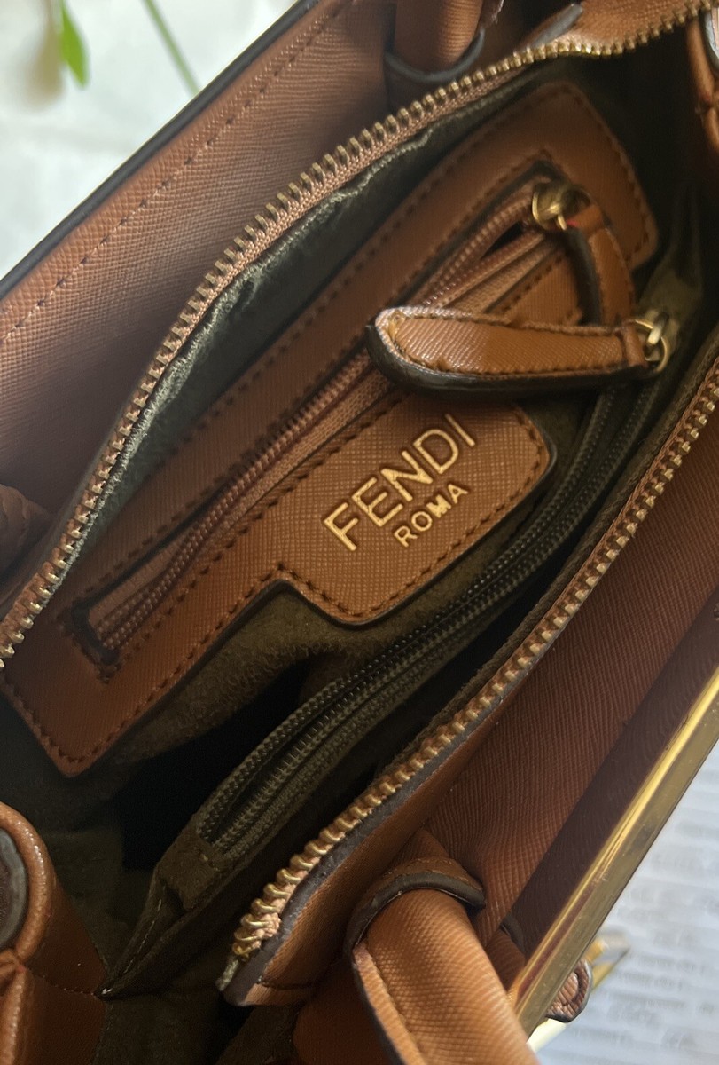 Fendi Deux 2Jours Medium Tote TAN Satchel EUC | eBay