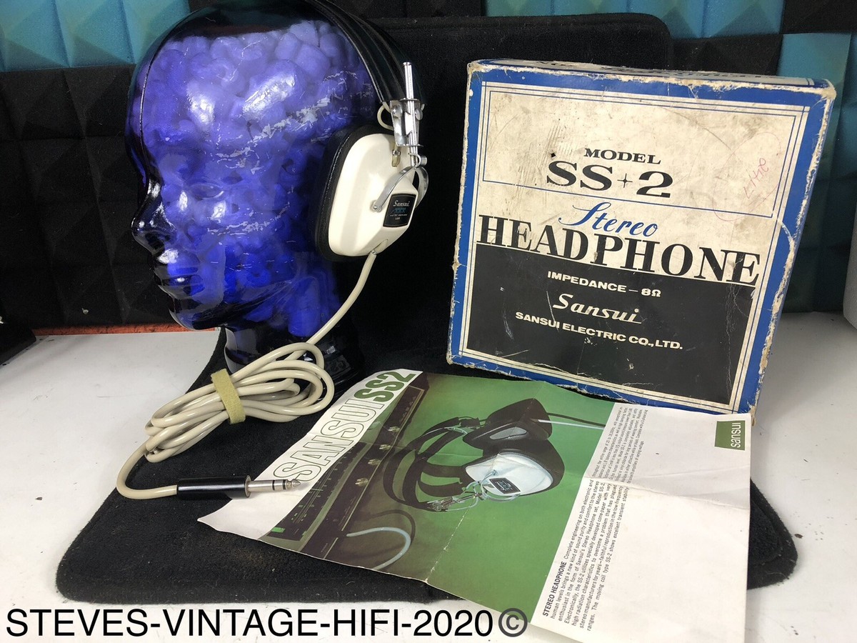 Sansui SS+2 Stereo Headphone 8Ω 1971 MADE IN JAPAN BOXED N/MINT