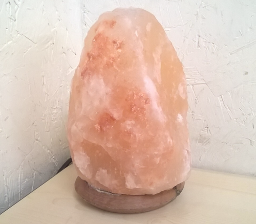 Handmade 7" Himalayan Salt Lamp with Wooden Base, UK Plug, In-Line Switch, VGC - Picture 4 of 10