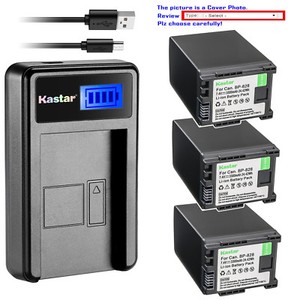 Kastar-Decoded-Battery-LCD-Charger-for-Canon-BP-828-BP828-amp-Canon-XA30-Camcorder