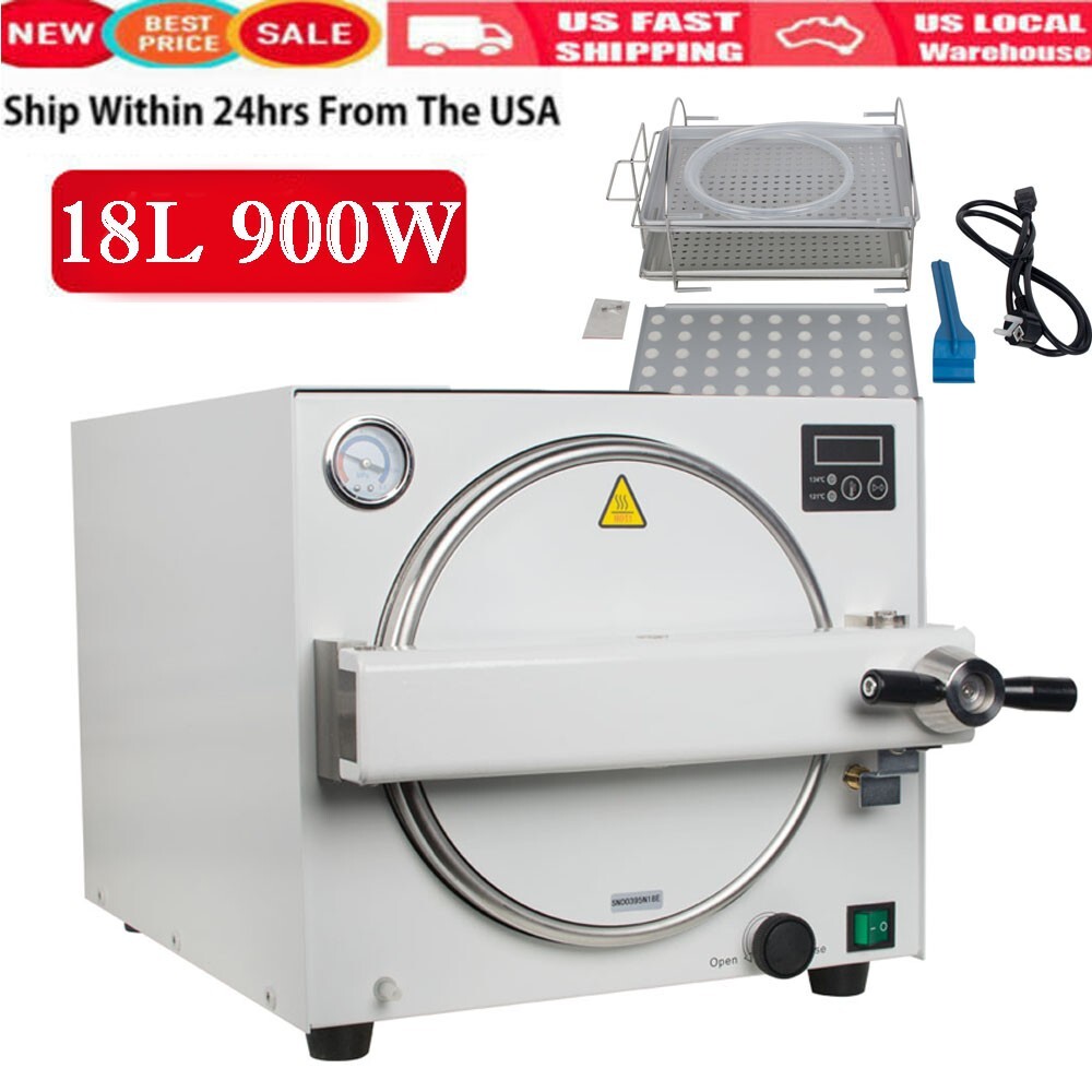 22L Class B Dental Lab Autoclave Steam Sterilizer With Built-in Printer - For Medical & Laboratory Use 8 thumbnail image