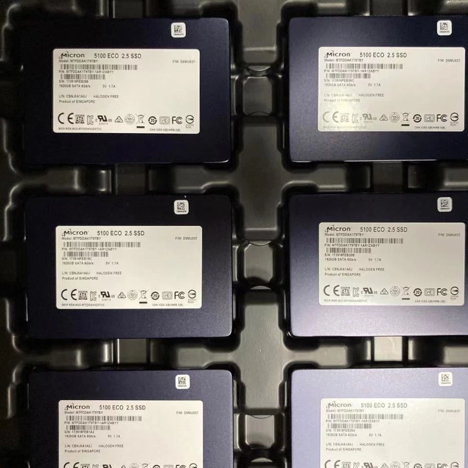 Micron 5100 Eco 1.92 TB SSD eTLC SATA III 6Gbps PLP 2.5" MTFDDAK1T9TBY - Image 2 of 4