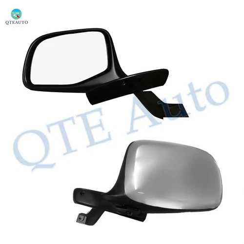 Pair 2 Left-Right Side Manual Foldaway View Mirror Chrome For 1997 Ford F-250 HD
