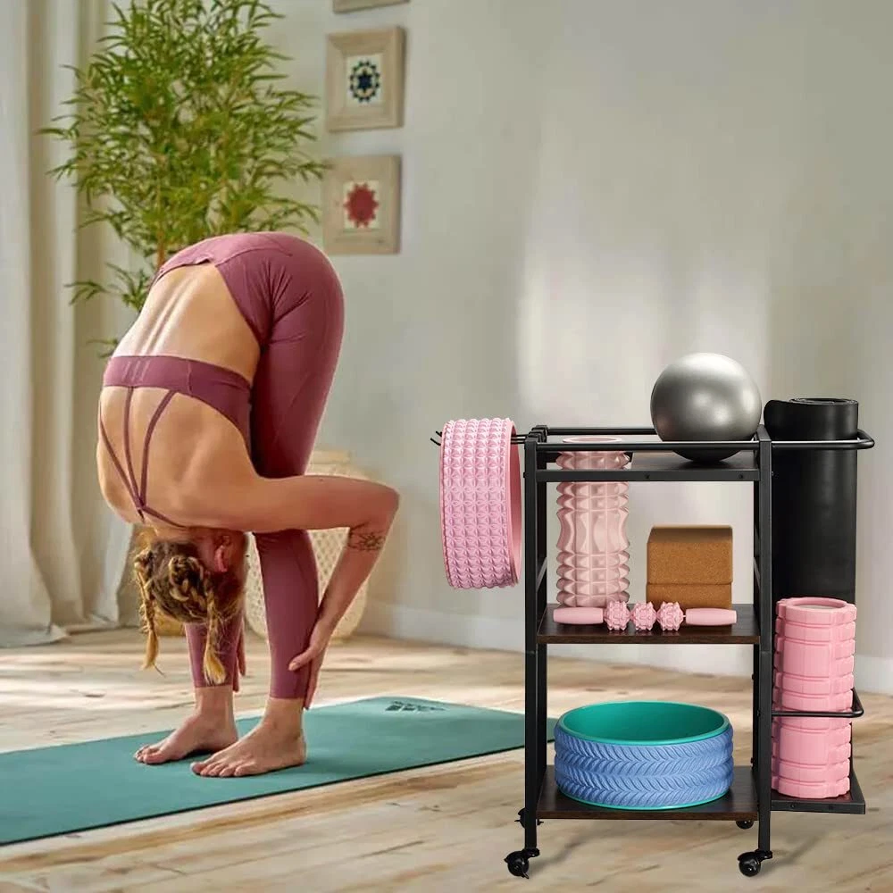 Yoga Mat Storage Rack, Home Gym Rack, Workout Equipment Organizer for Yoga Ma...