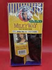 Shake-N-Go Milky Way Spiral Roll 10 Twin Pack 100 Human Hair Color P1B/33 NWT