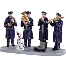 LEMAX  Firehouse Band -Holiday Village Train Accent-5 Piece Set