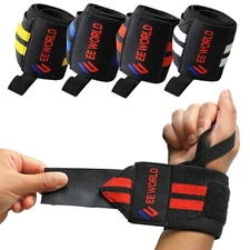 Gym training power weight lifting wrist wraps straps bandage cross fit support