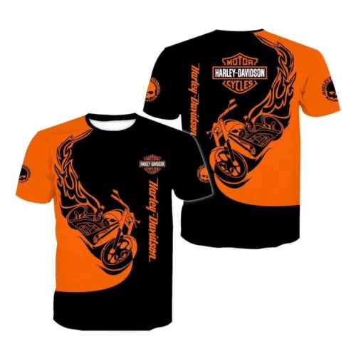 Harley Davidson Motorrad Motor Motorrad Motiv Streetwear T-Shirt Sports Kurzarm - Bild 19 von 36