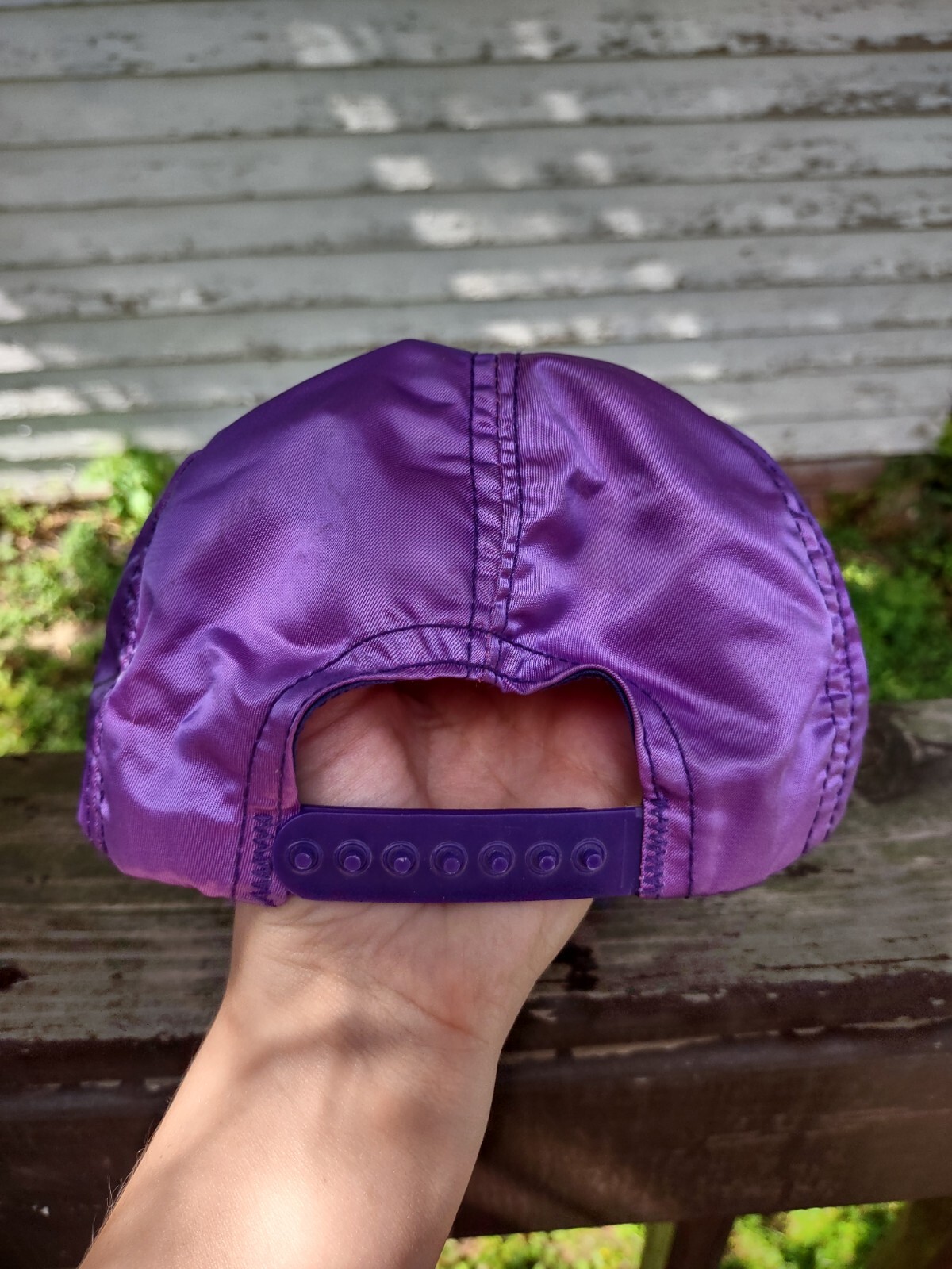 Vintage Polaris Hat purple And Black Made In USA Sati… Gem