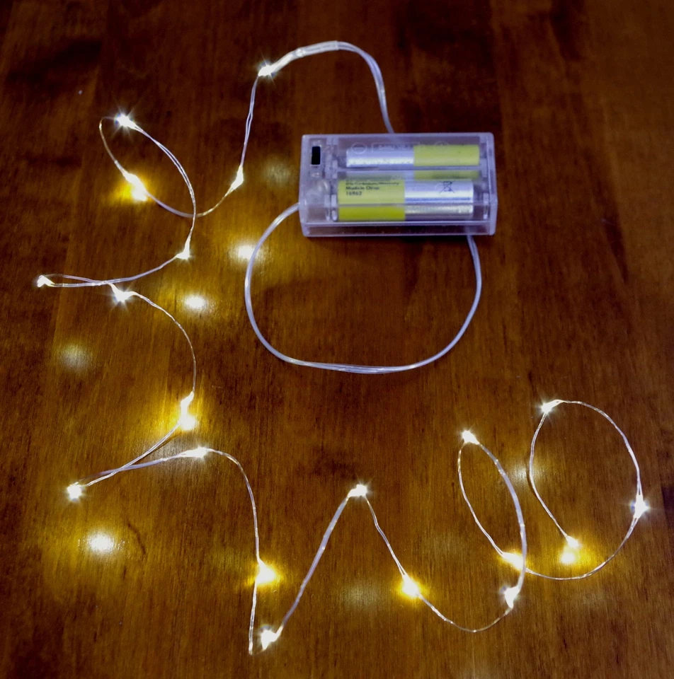 2, 5, 10 LED Lichterkette mit Timer Batterie Drahtlichterkette warmweiß 10 - 100 - Bild 2 von 2