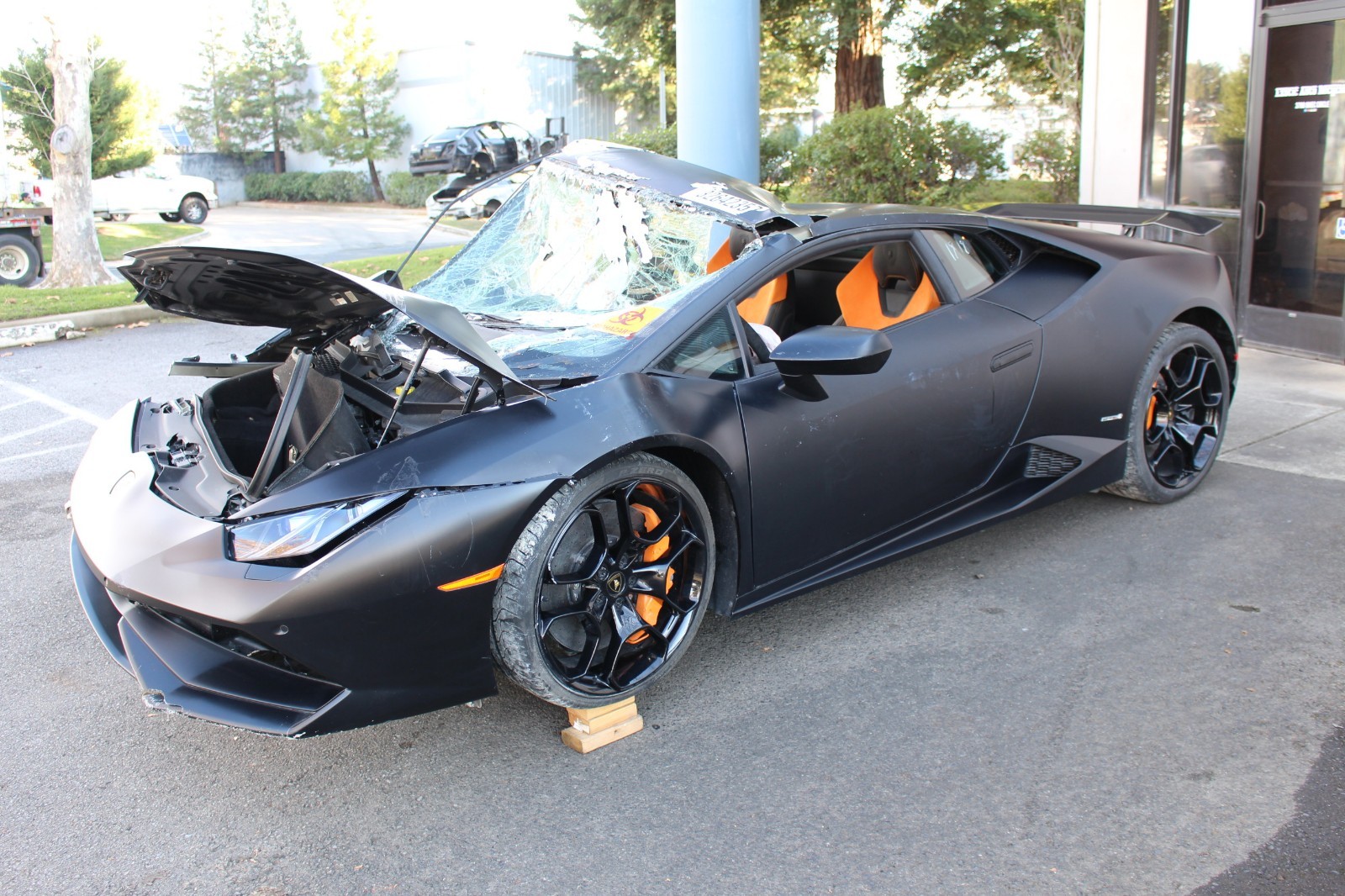 Lamborghini Huracan, Console Center Insert, Black Alcantara, Used, P/N 4T0864363