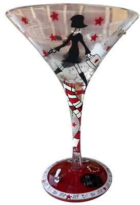 Lolita Brand ''Shop Till You Drop'' Theme Stemmed Martini Glass 8 oz. Capacity