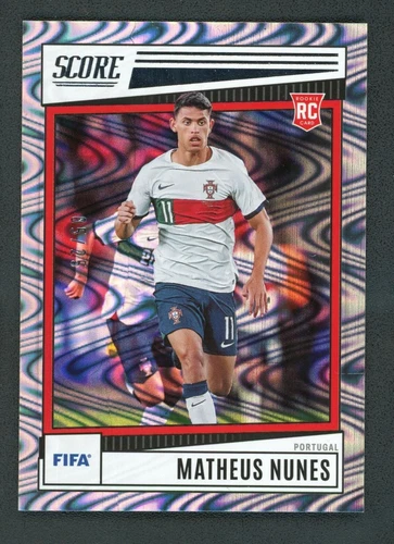 2022-23 MATHEUS NUNES 05/25 PANINI SCORE FIFA BLACK WHITE RAY WAVE ROOKIE RC#141