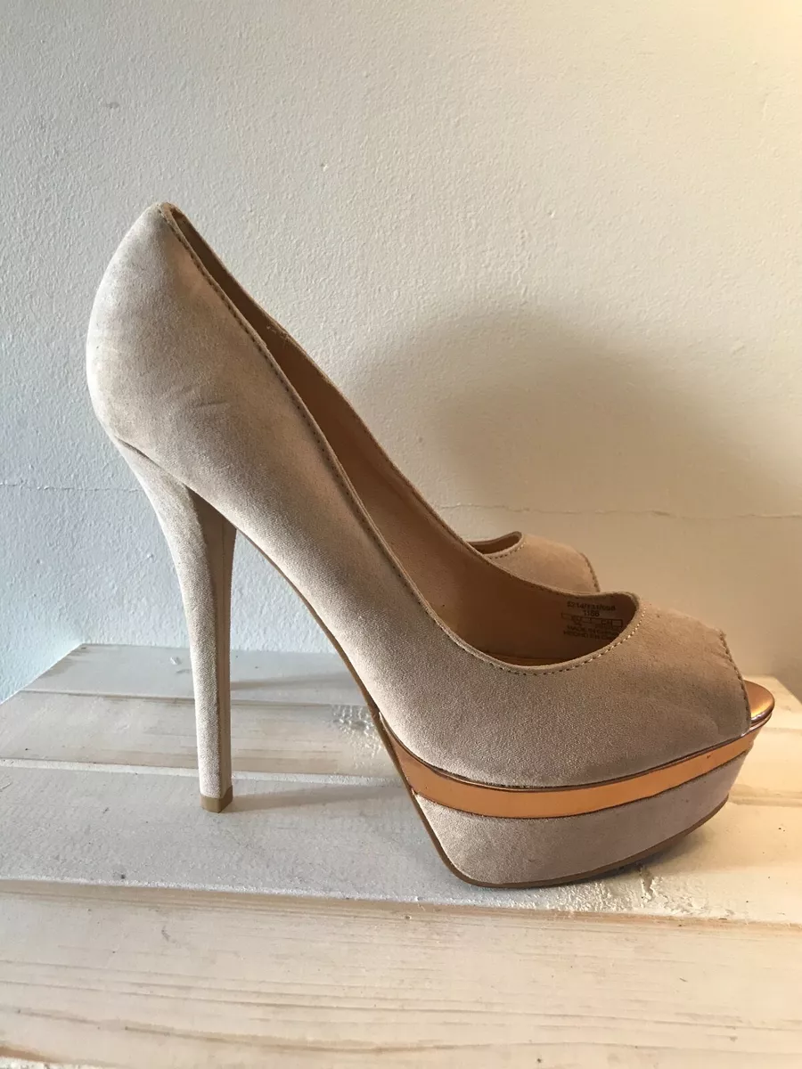 Rose gold heels size 3 clearance