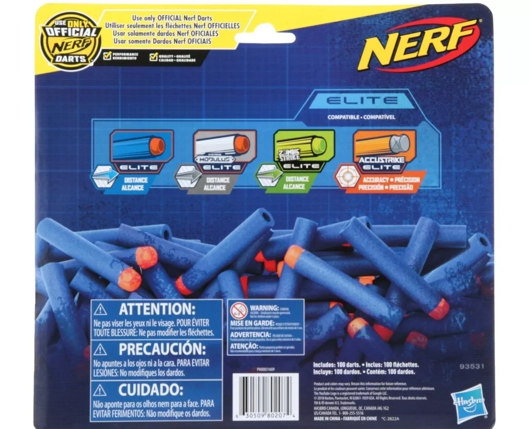 Nerf N-Strike Elite Dart Refill (100-Pack) - Restock Your Ammo Arsenal