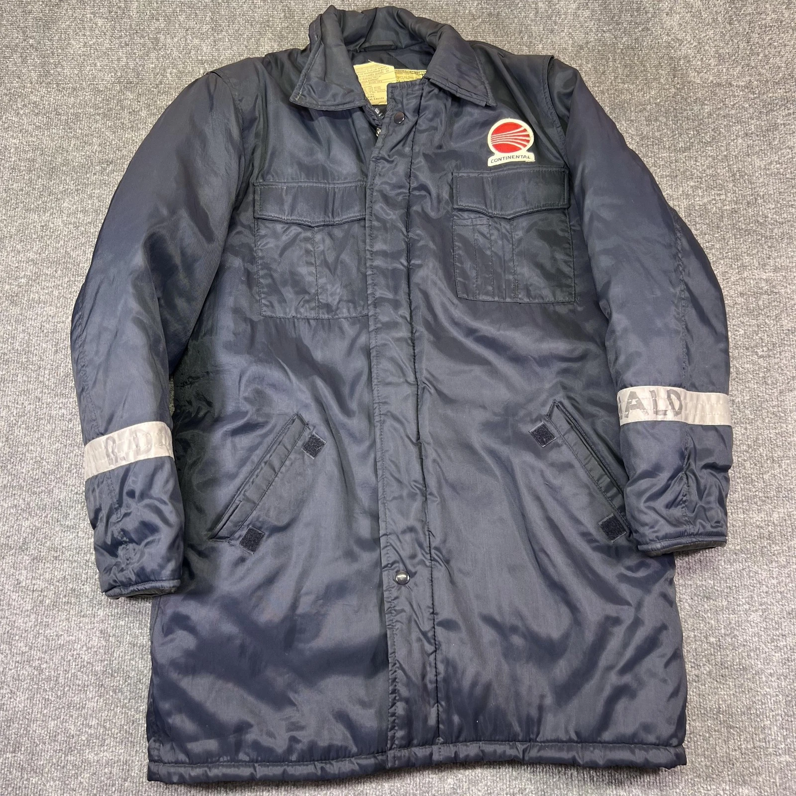 Vintage Evin Jacket Mens 40 Blue Telescopic Sleeve Quilted Insulated Parka