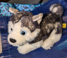 2018 Aurora Miyoni Tots HUSKY DOG PUPPY Plush Stuffed Toy 8.5" long