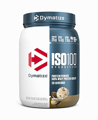 Dymatize ISO100 Hydrolyzed Whey Protein Isolate Cookies & Cream 21.8oz 20