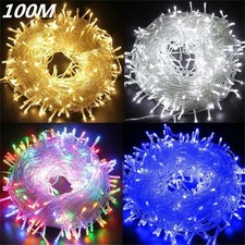 100-800 LED Fairy String Lights Christmas Tree Wedding Xmas Party Outdoor Decor