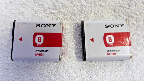 Pair of Original Sony NP-BG1 Li-Ion Digital Camera Batteries G Type