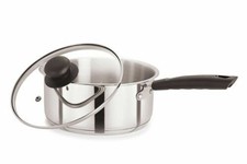 Commercial Heavy Duty Stainless Steel Saucepan +  Glass Lid 20cm