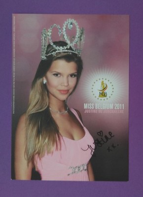 19512 Justine de Jonckheere Miss Belgium 2011 Autogrammkarte original signiert