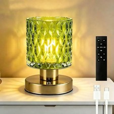 Cordless Rechargeable Table Lamp with Timer Remote Control, Dimmable Touch ...
