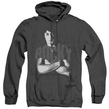 Rocky Shirt Heather Mens Hoodie Black Officially Licensed