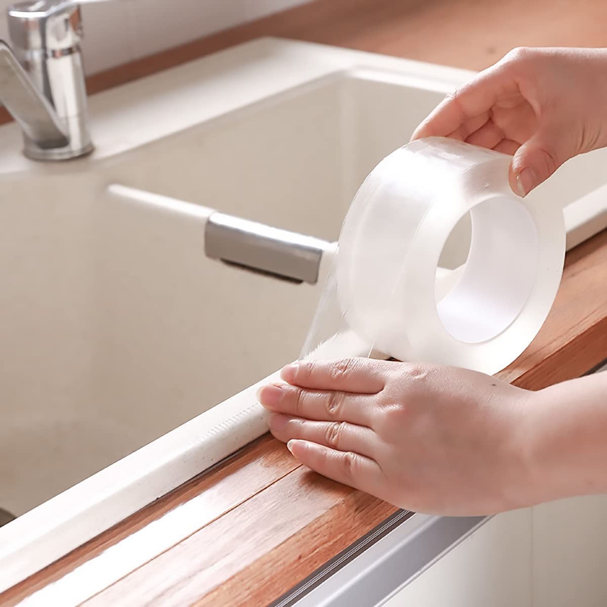 Simple Wide Seal Tape for Bathroom Clear Acrylic Self Adhesive Sealant