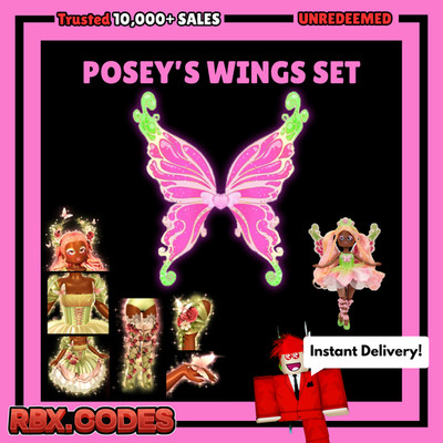 Royale High Posey's Wings Code Posey the Nature Fairy Sent in Ebay Messages ASAP