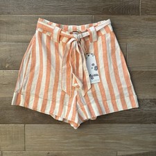 NWT Show Me Your Mumu Striped High Rise Tie Shorts Size XS