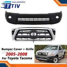 Front Bumper Cover Kit Grille For 2005-2008 Toyota Tacoma Base Model 2.7l