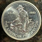 1983 Engelhard ‘The American Prospector’ Vintage 1oz Silver Round UNC KEY DATE