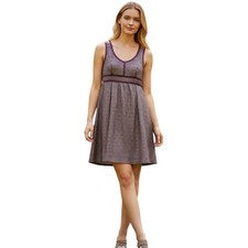 Proenza Schouler for Target Purple and Cream Sleeveless Silk Dress