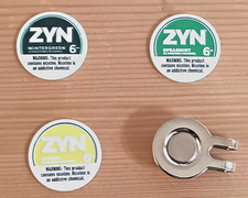 ZYN Golf Ball Marker   Magnetic Marker with Magnetic Hat Clip in 3 Flavors