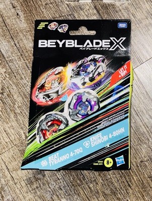 Beyblade: X: Beat Tyranno 4-70Q vs Knife Shinobi 4-80HN & Launcher