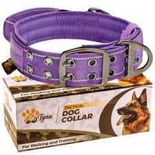 Heavy Duty Reflective Dog Collar for Large Dogs - Tactical Neoprene Padded