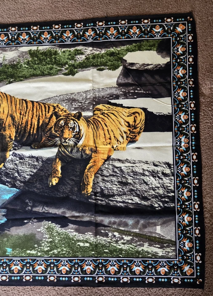 "Tapiz de safari de tigre de colección gato de la selva colgante de pared naturaleza obras de arte 58""x38""" Foto 3 de 4