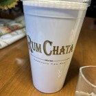2 Rum Chata White 12oz Travel Cup With Lid & Straw & shot glass New 6.5” — photo 2