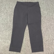 Everlane Women's Gray Stretch Waist Side Zip CROP Pant Size 12 (24" inseam)