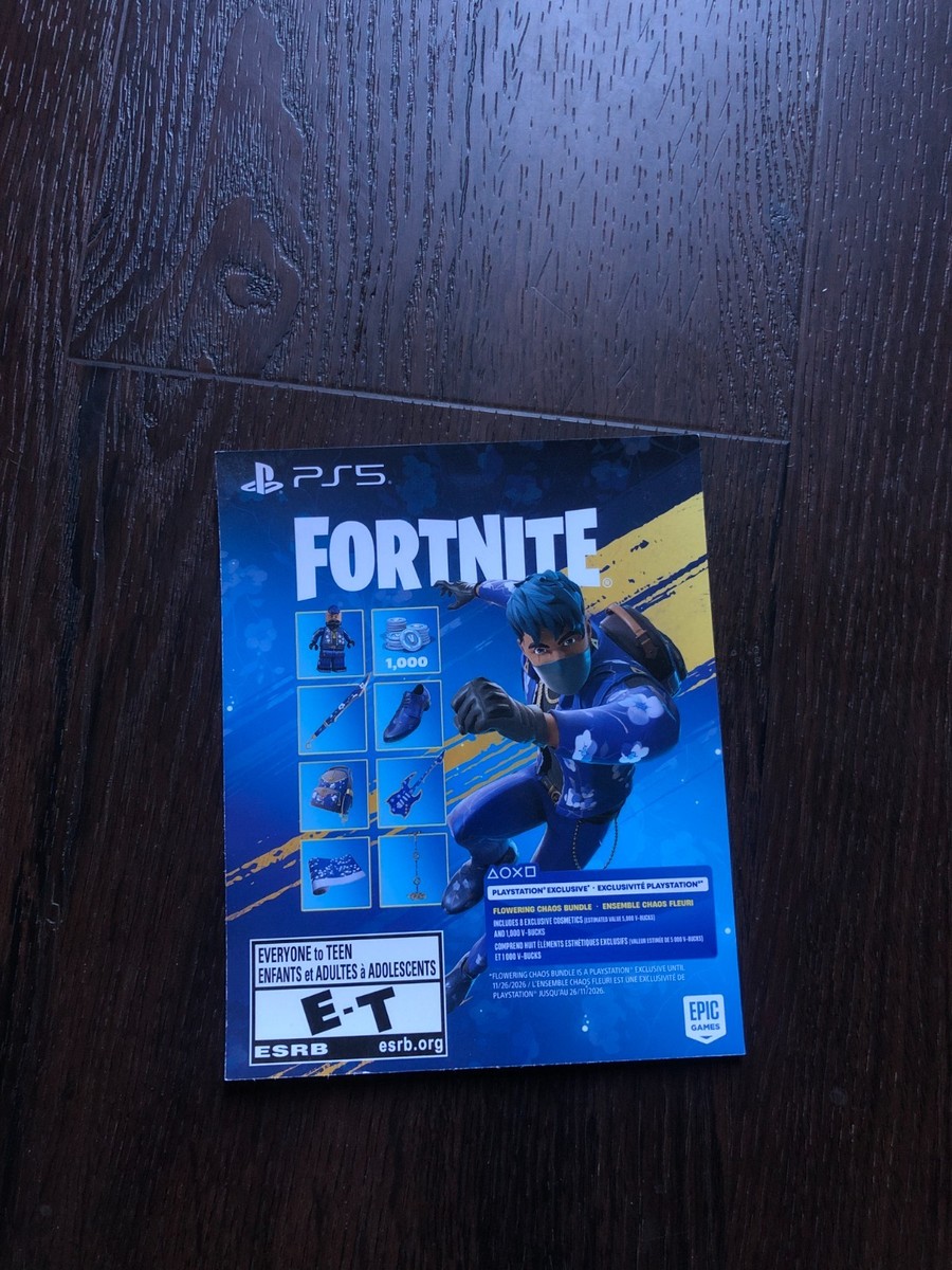 Fortnite Flowering Chaos Bundle PS5 Playstation Code Key (US