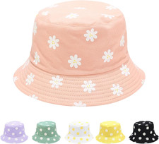 Kids Sun Hat Cute Flower Toddler Bucket Hat for Girls Boys Summer Sun Protection