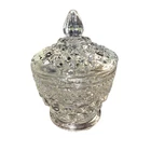 Vintage Anchor Hocking Wexford Footed Sugar Bowl with Lid