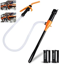 Fuel Transfer Pump Battery Operated Electric Siphon Pump, 2.4 GPM, Adjustable Fl