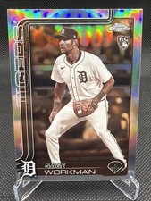 2025 Topps Chrome Update Gage Workman Sepia Refractor USC21 Rookie RC Tigers
