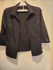 CLASSIC EXCELLENT BLACK VALERIE STEVENS JACKET BLAZER BLACK SIZE 8