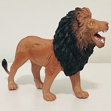Lion Wild Animal Large Plastic Figure 7 Inch Long Realistic Animal Toy EUC