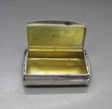 GEORGE III NICE SOLID STERLING SILVER SNUFF BOX 66g 7.2CM S.P BIRMINGHAM 1810