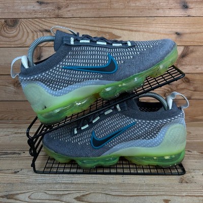 Nike Turnschuhe Damen Größe UK 6 Air VaporMax 2021 grau grün Flyknit Laufschuhe GS