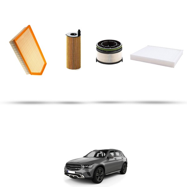 Hoffcar Wartungskit - 4 Filter FüR Mercedes Klasse GLC (X253, C253) 300DE 225KW-image